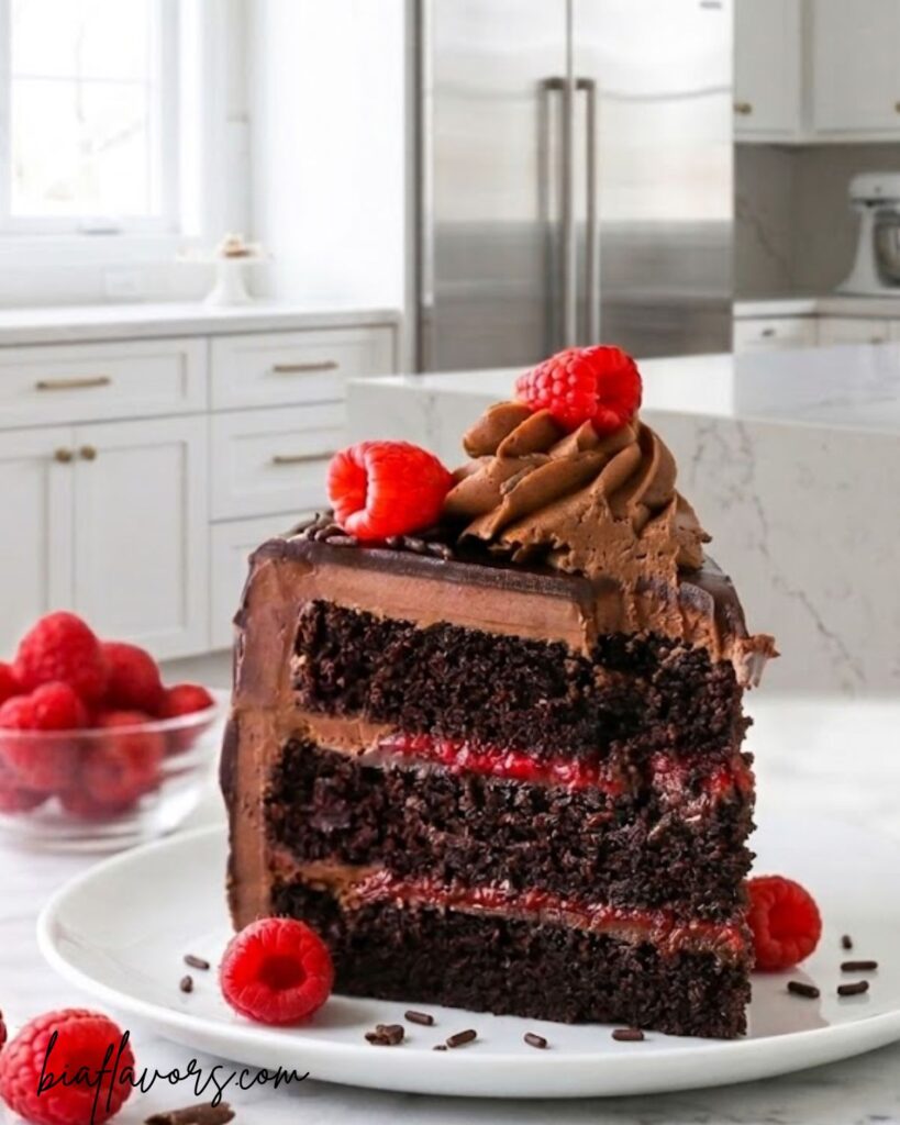 Chocolate Raspberry Layer Cake
