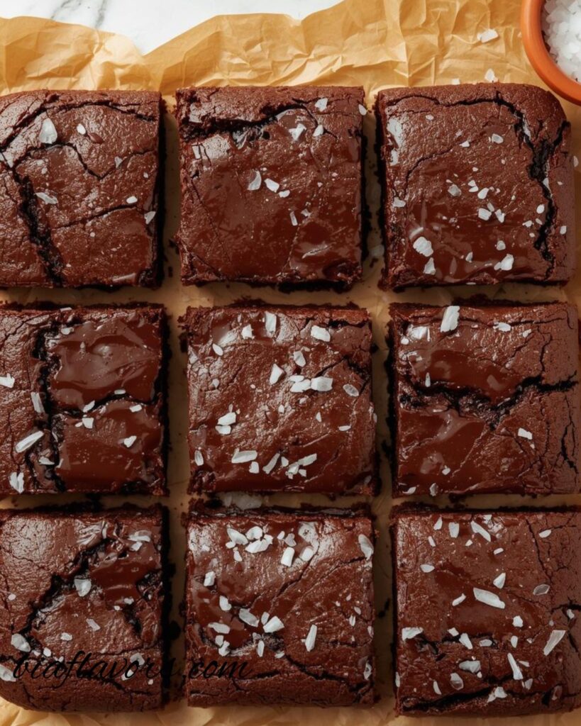 Chocolate malt brownies served warm with dense chewy texture