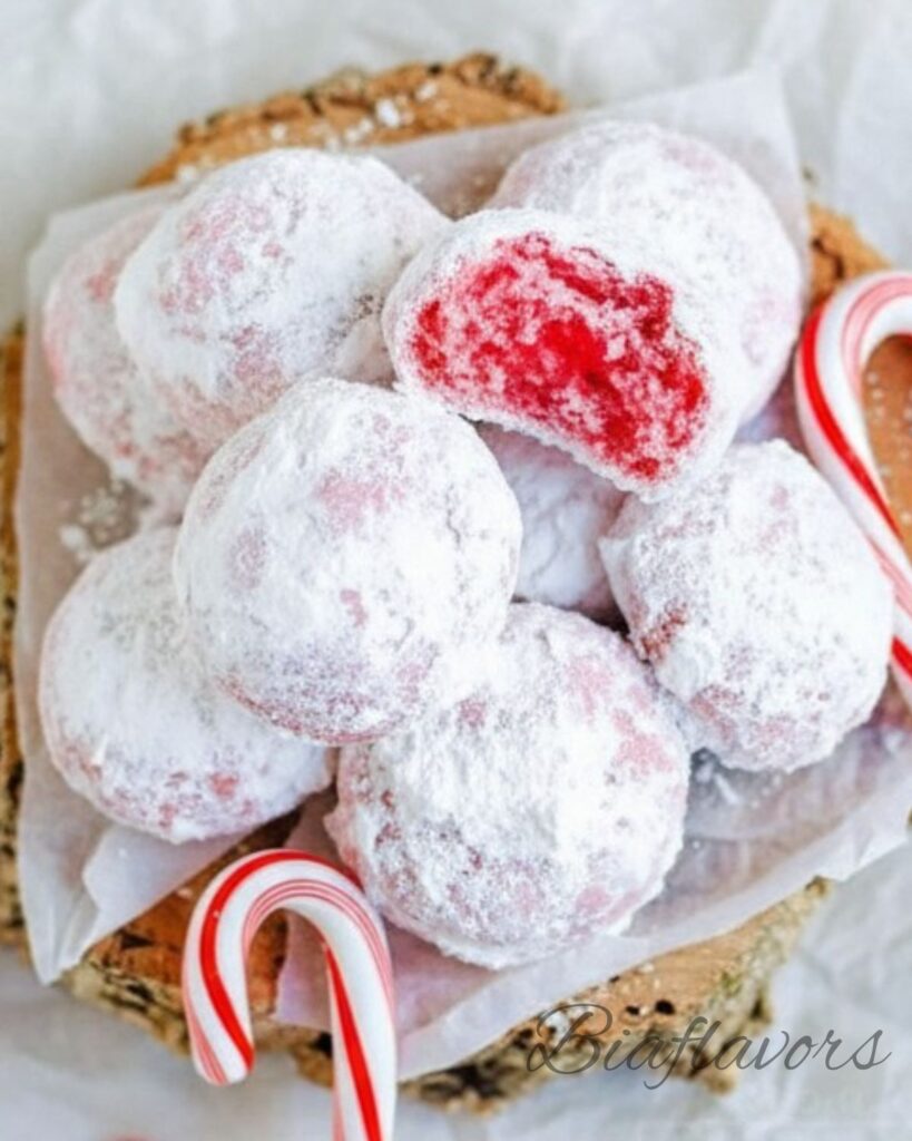 Peppermint Snowball Cookies