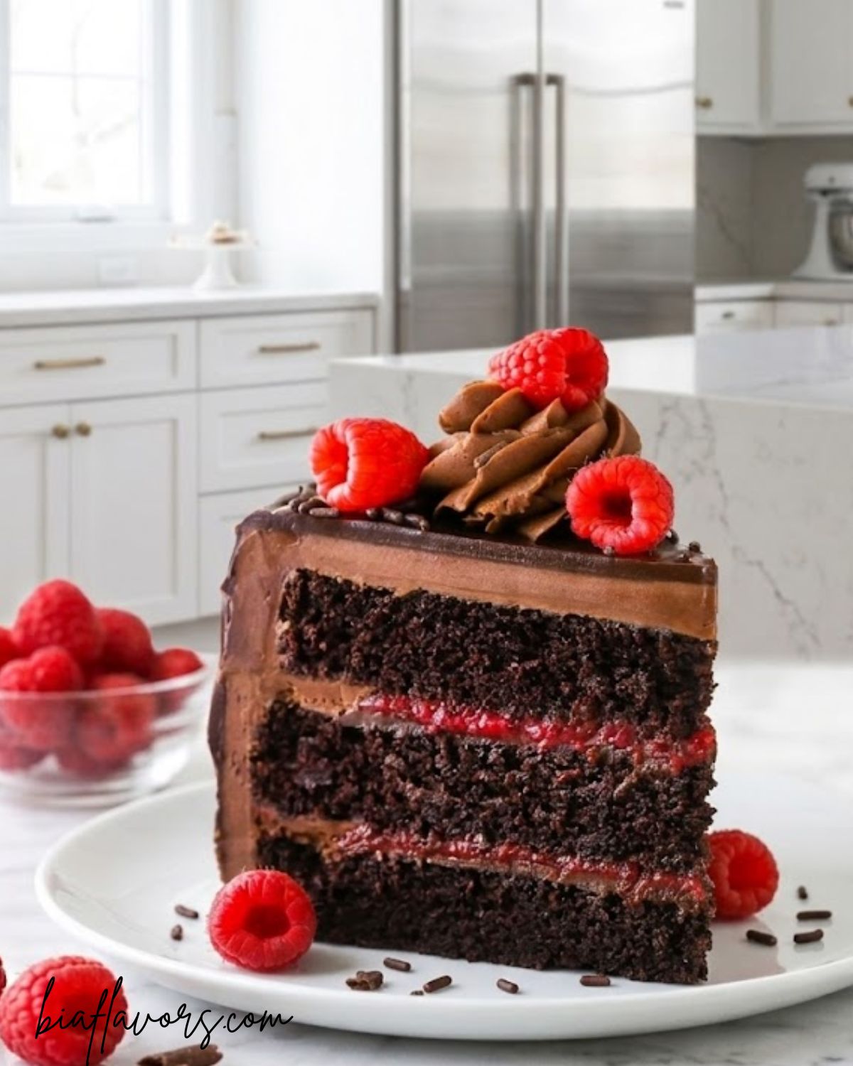 Chocolate Raspberry Layer Cake