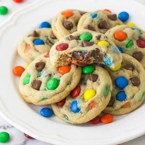 Soft Baked M&M Cookies