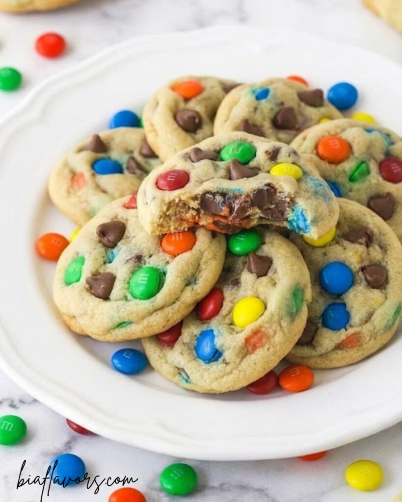 Soft Baked M&M Cookies